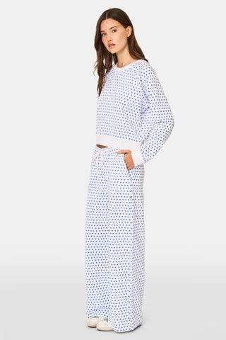 Roller Rabbit Blue Hearts Celeste Crewneck