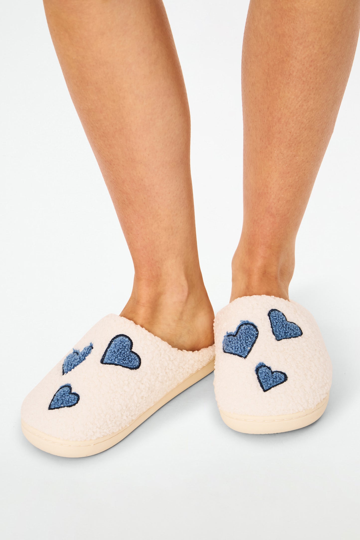 Hearts Fuzzy Slippers view 3