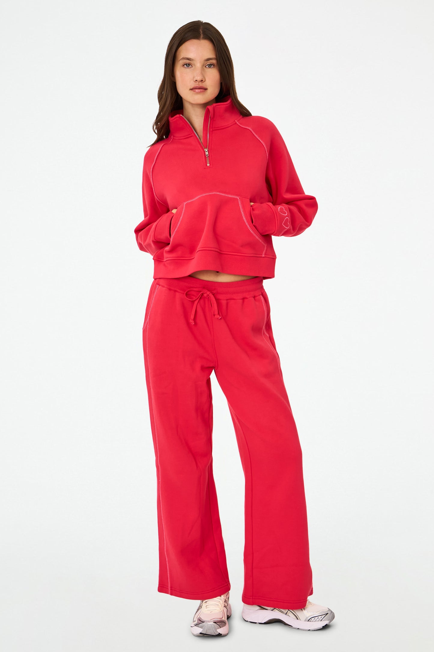 Hearts Embroidered Hudson Sweatshirt view 3