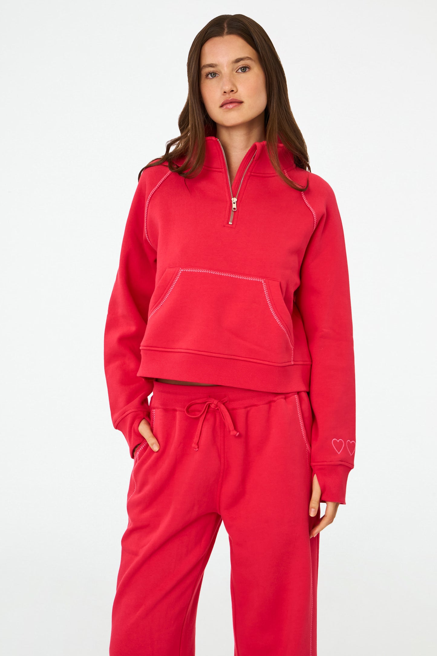 Hearts Embroidered Hudson Sweatshirt view 6