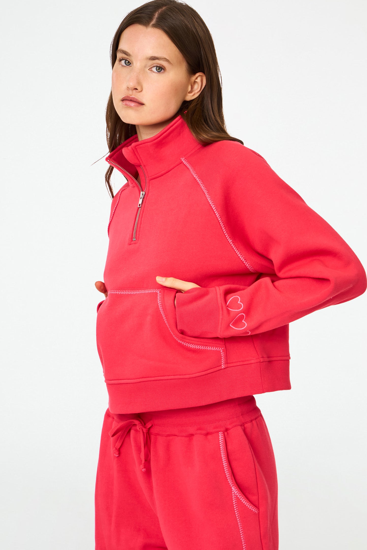 Hearts Embroidered Hudson Sweatshirt view 4