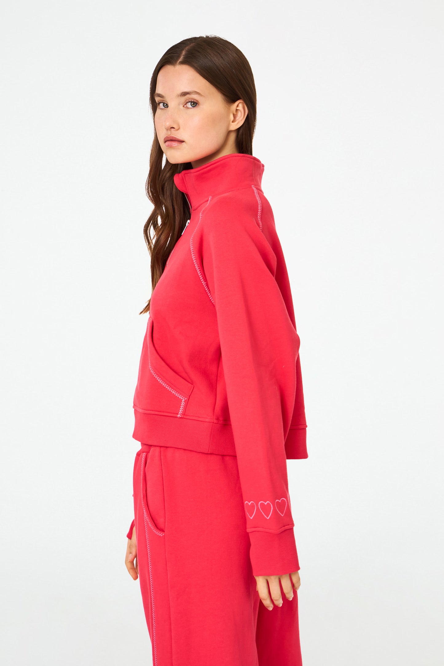 Hearts Embroidered Hudson Sweatshirt view 5