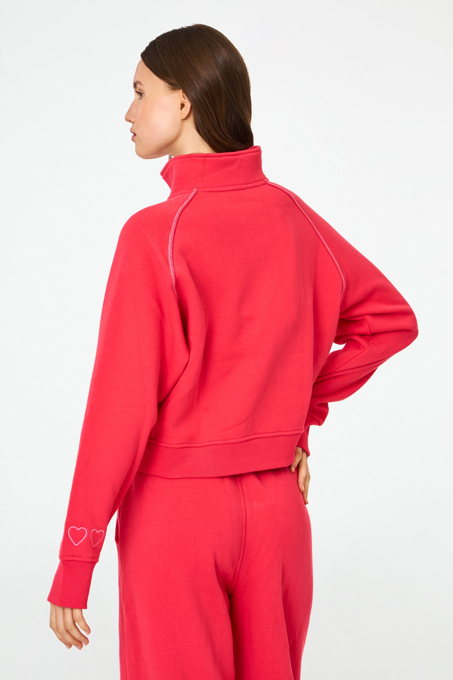 Hearts Embroidered Hudson Sweatshirt view 7
