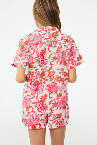 Pink and Orange Blockprinted PJ