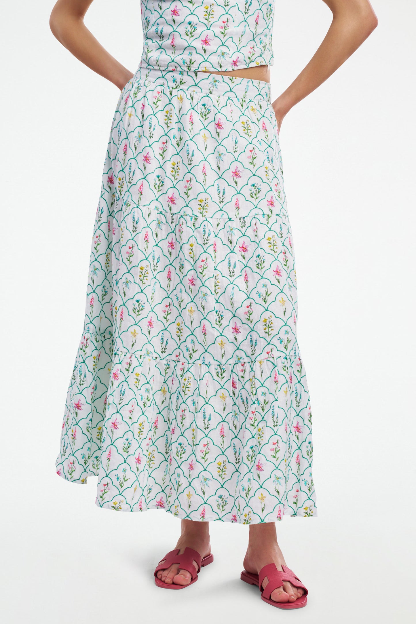 Roller Rabbit Jemina Wildflower Embroidery Carlisa Skirt view 1
