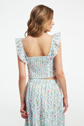 Roller Rabbit Jemina Wildflower Embroidery Khalia Top