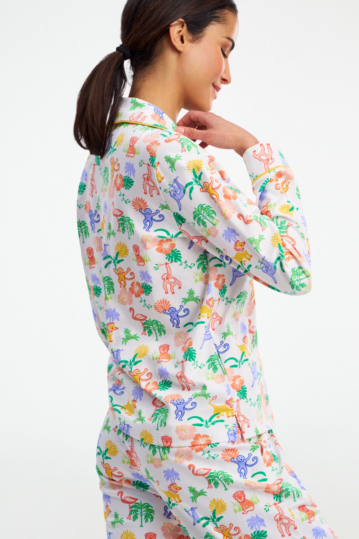 Jungle Party Long Sleeve Polo Pajamas view 6