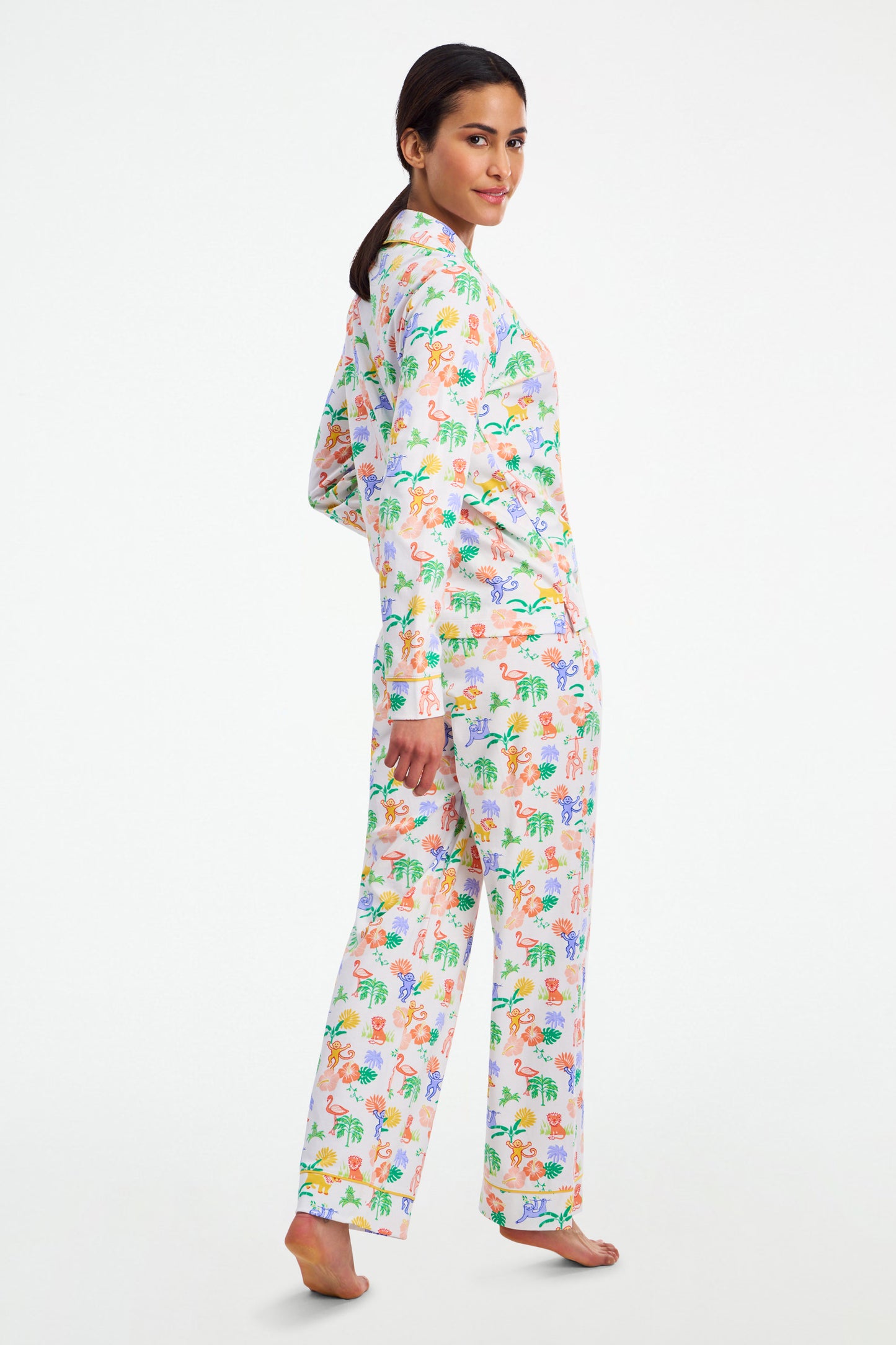 Jungle Party Long Sleeve Polo Pajamas view 4