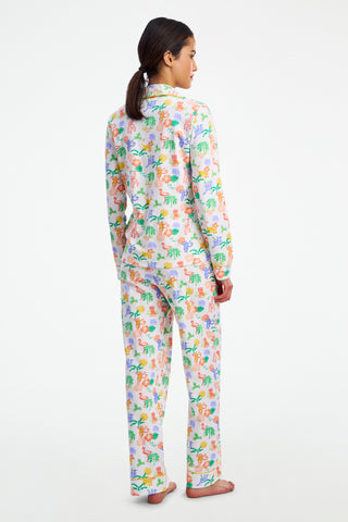 Jungle Party Long Sleeve Polo Pajamas