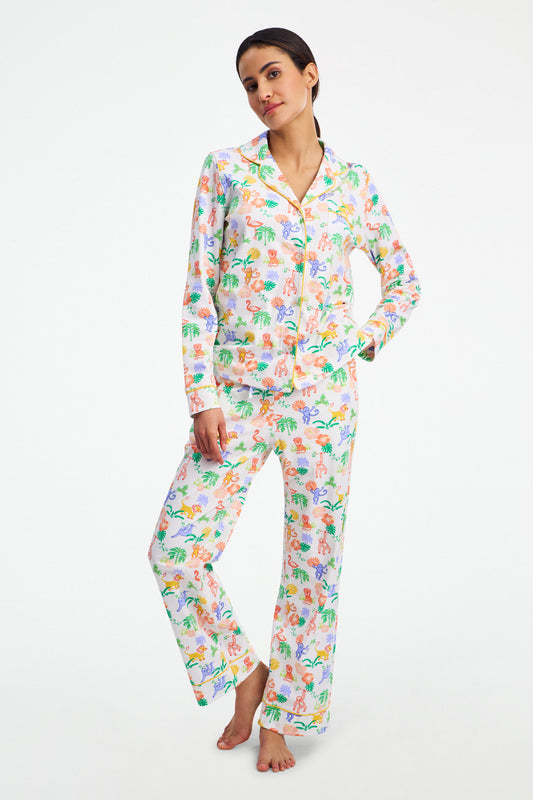 Jungle Party Long Sleeve Polo Pajamas view 1