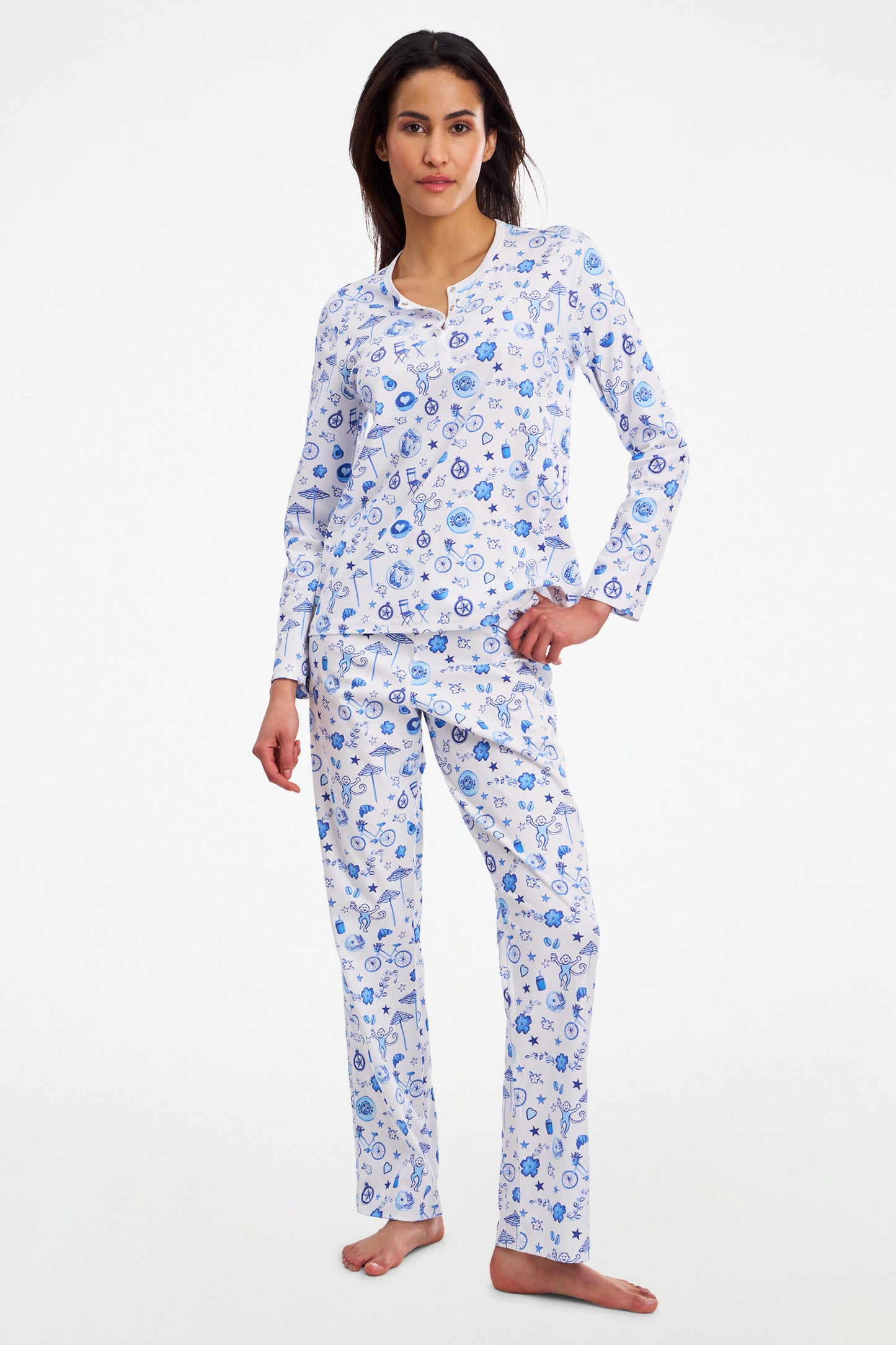 Roller Rabbit Blue Latte Lane Pajamas view 3