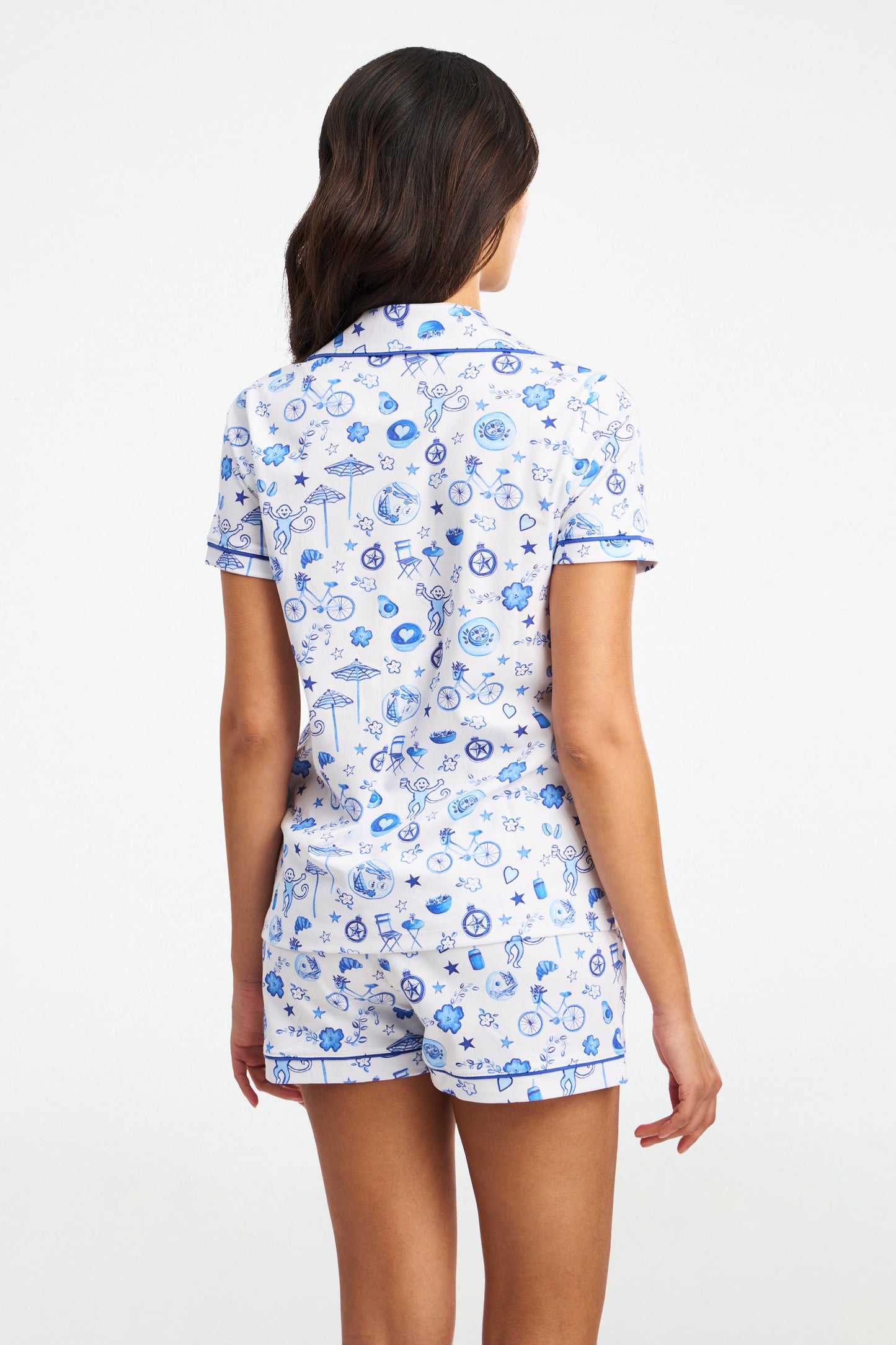 Roller Rabbit Blue Latte Lane Polo Pajamas view 4