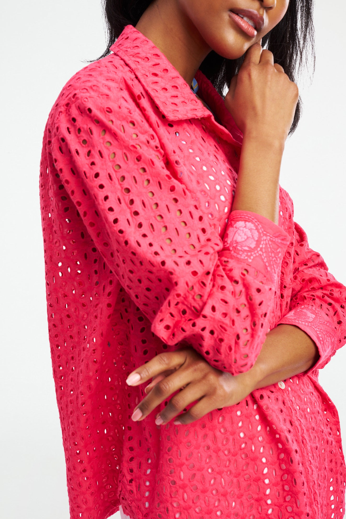 Roller Rabbit Malina Eyelet Boyfriend Shirt view 2
