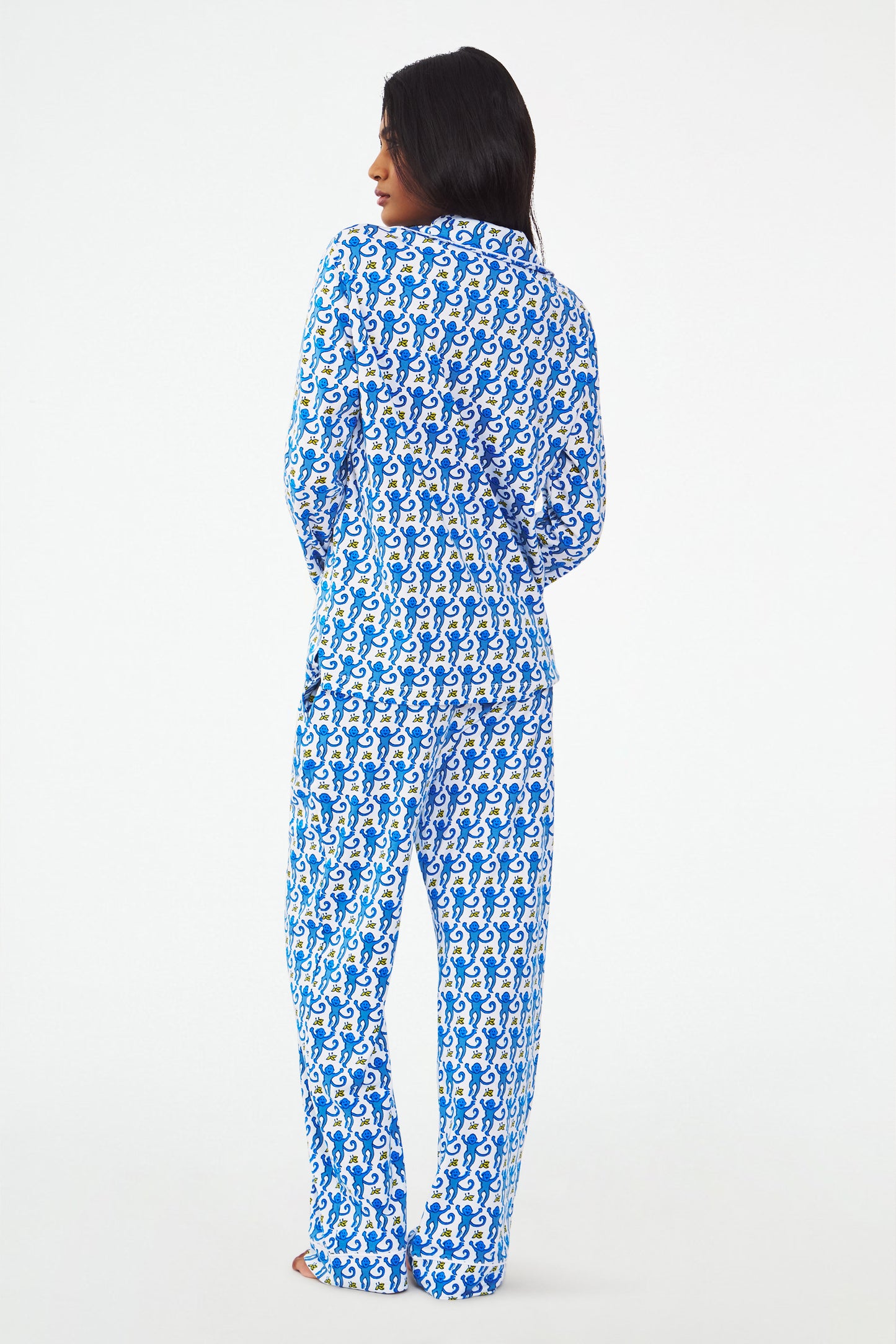 Monkey Long Sleeve Polo Pajamas view 6