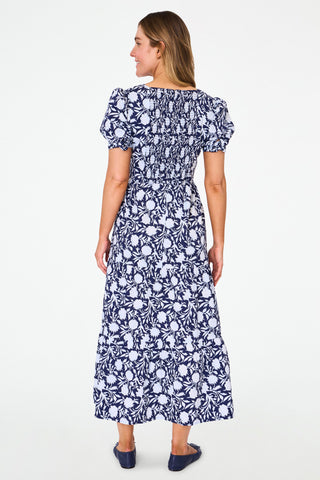 Roller Rabbit Navy Morris Floral Scarlett Dress
