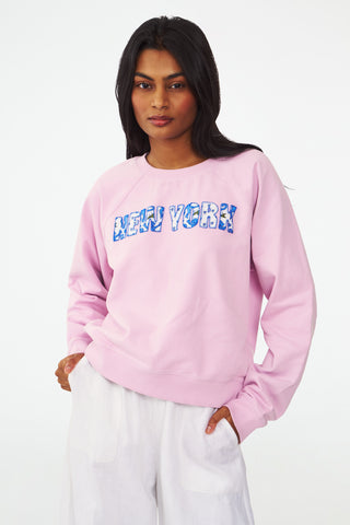 New York Applique Crewneck