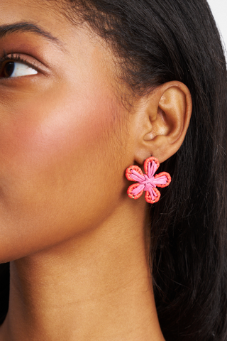 Rini Rattan Studs