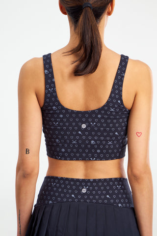 Sporty Hearts Caty Cropped Tank