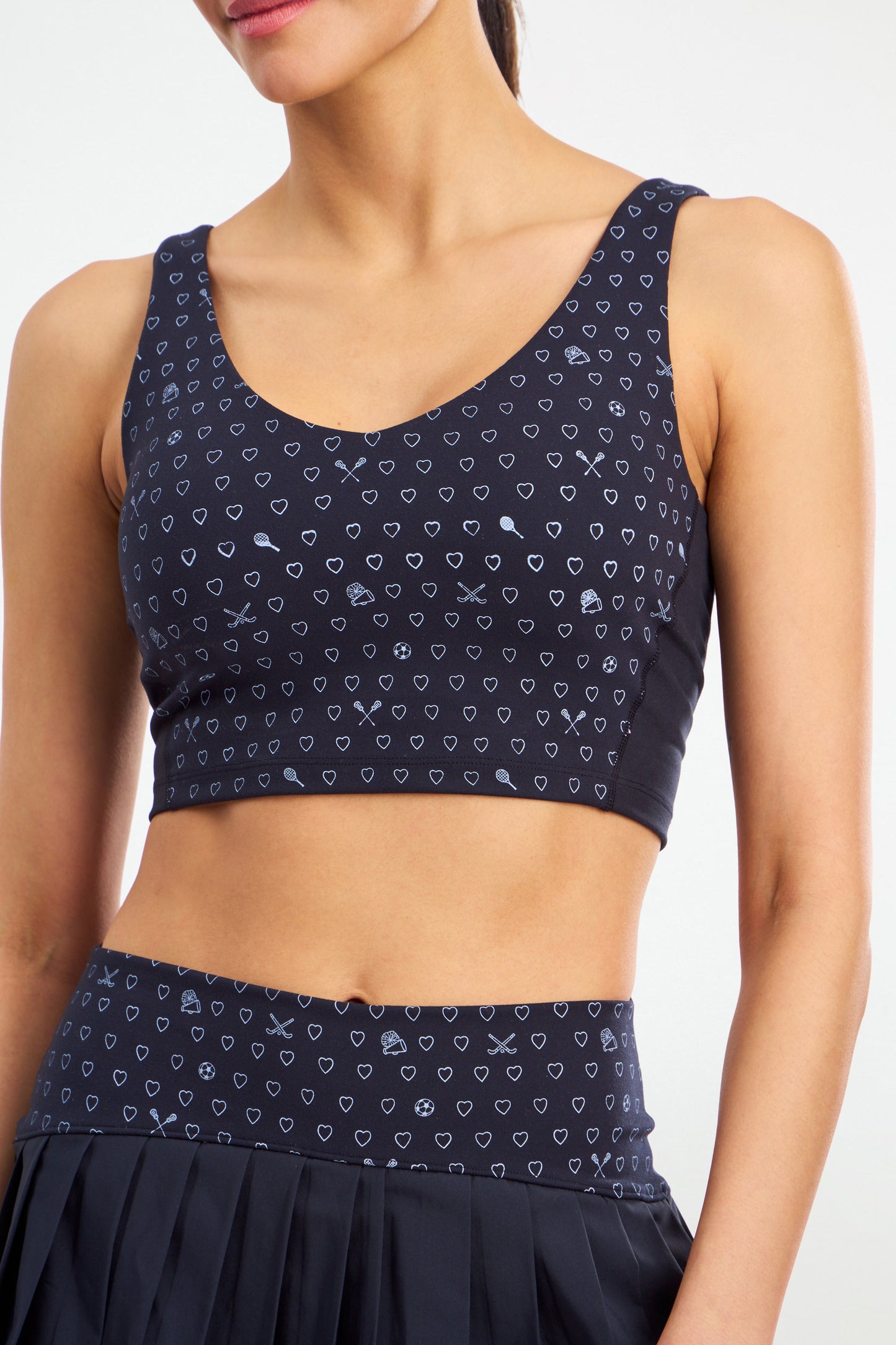 Sporty Hearts Caty Cropped Tank view 3