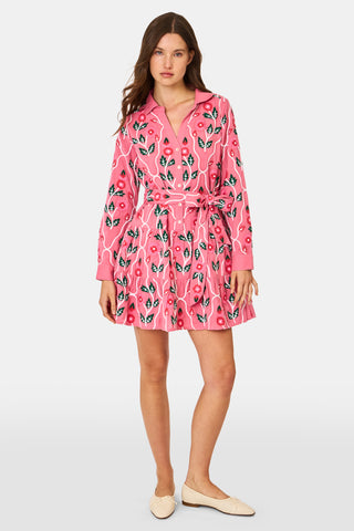 Roller Rabbit Pink Trellis Floral Embroidery Emory Dress