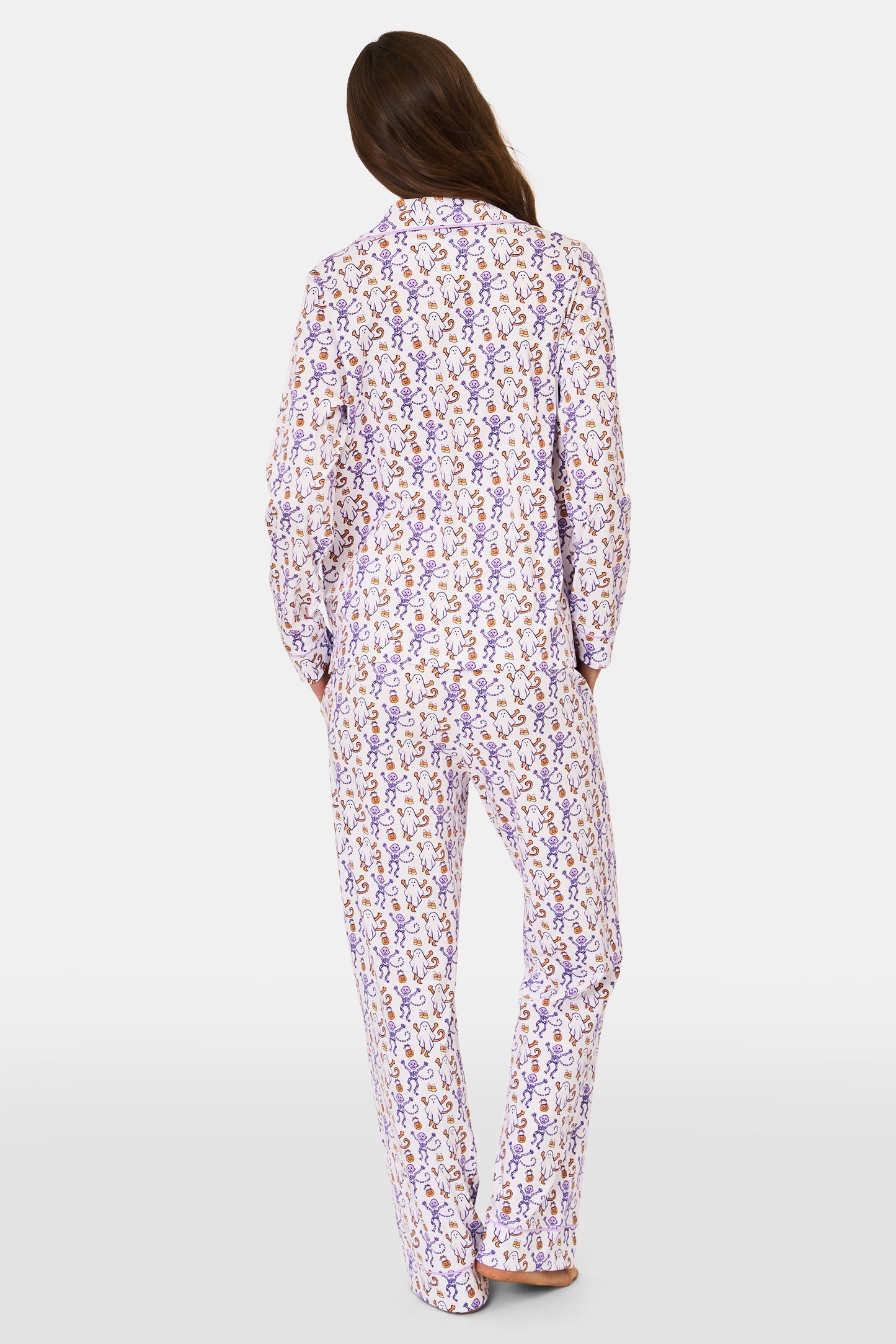 Trick or Treat Long Sleeve Polo Pajamas view 6