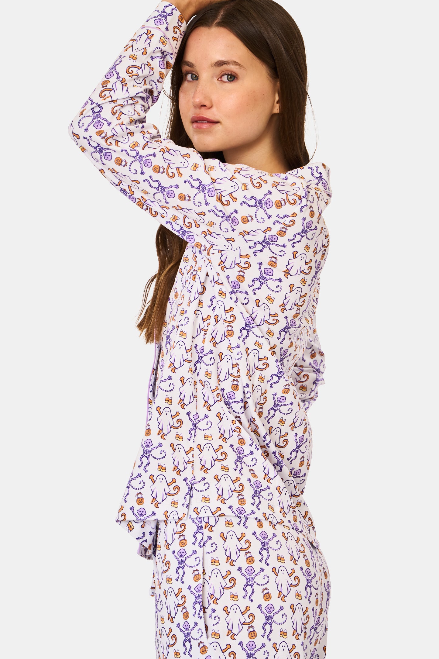 Trick or Treat Long Sleeve Polo Pajamas view 4