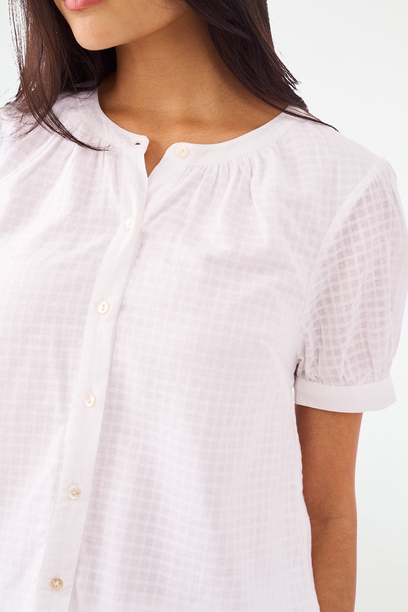 Roller Rabbit Gingham Check Dorian Top White view 1