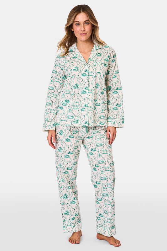 Roller Rabbit Green Woodland Toile Loungewear view 1