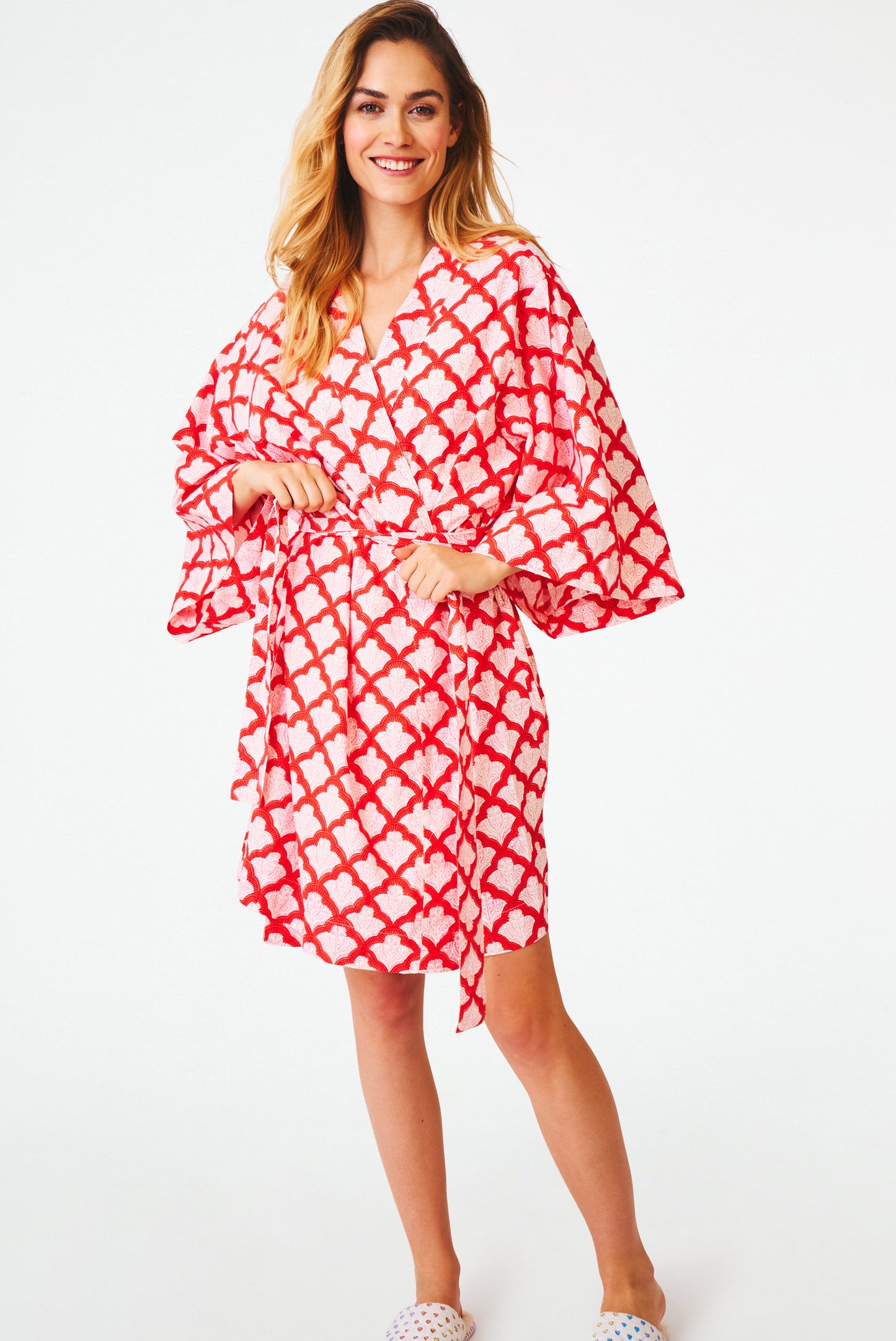 Roller Rabbit Red Jemina Kimono view 3