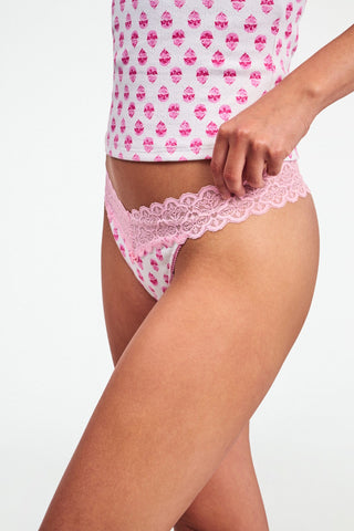 Ditsy Daisy Pointelle Jay Thong
