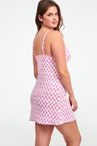 Ditsy Daisy Pointelle Pearl Slip Dress