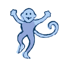 Roller Rabbit Blue Monkey Icon