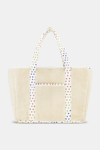 Disco Hearts Sherpa Tote Bag