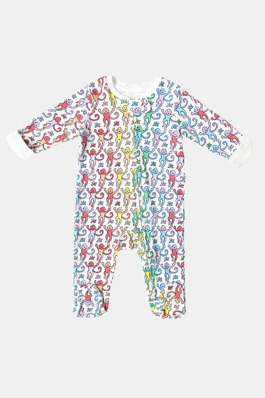 Roller Rabbit Disco Monkeys Infant Footie Zipper Pajama