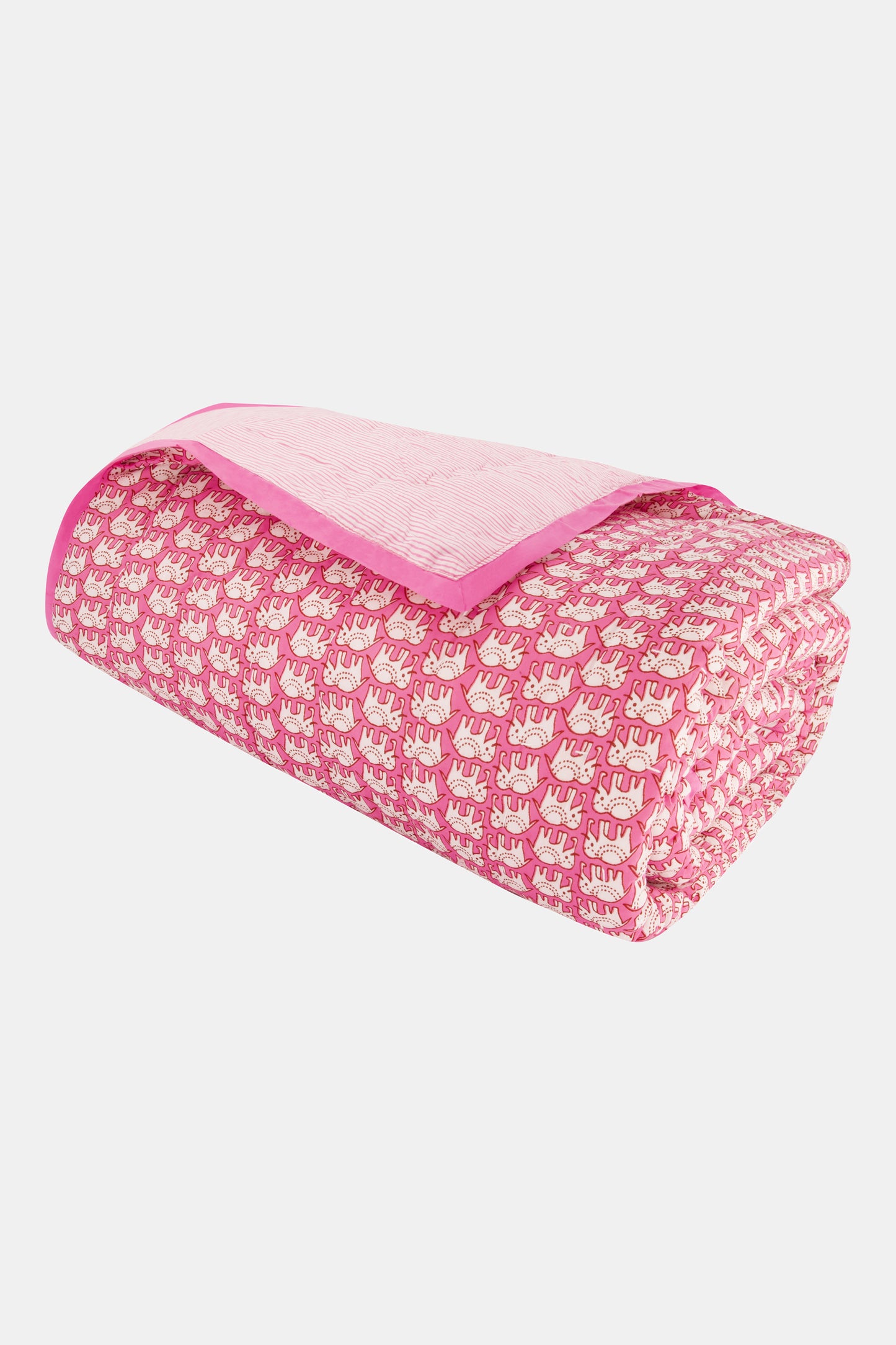 Roller Rabbit Pink Hathi Quilt view 2