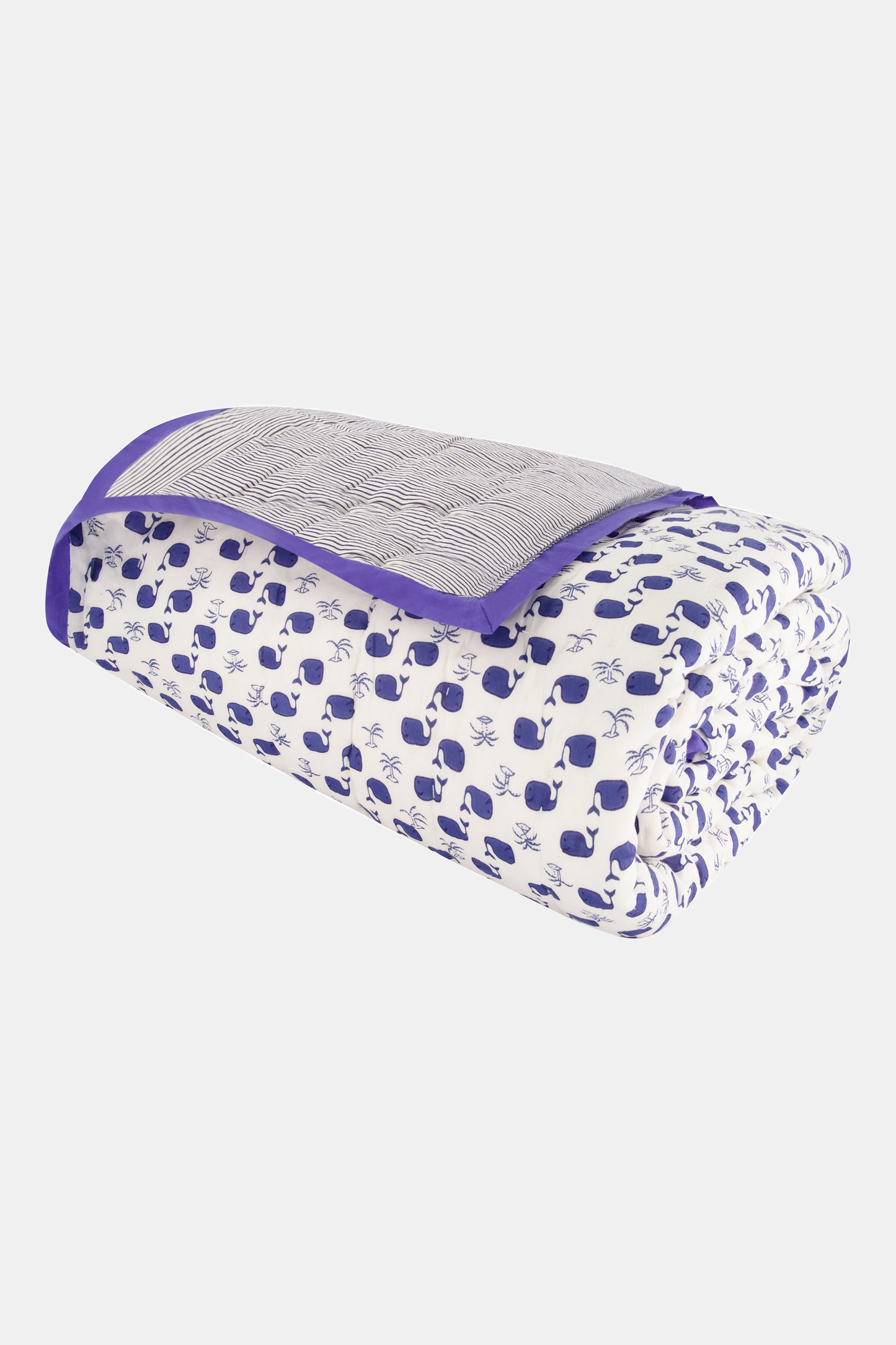 Roller Rabbit Blue Moby Quilt view 2