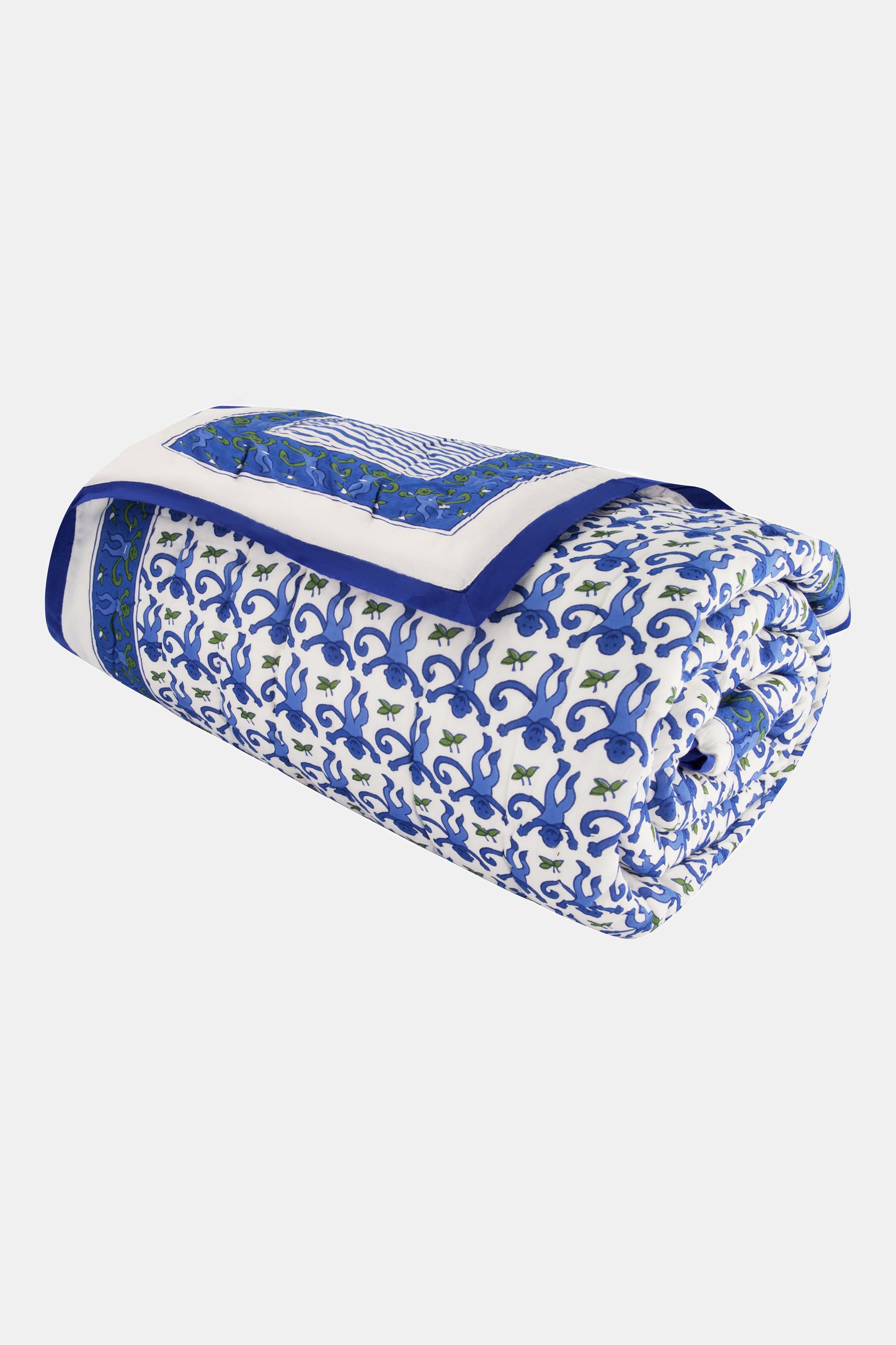 Roller Rabbit Blue Monkey Quilt view 2