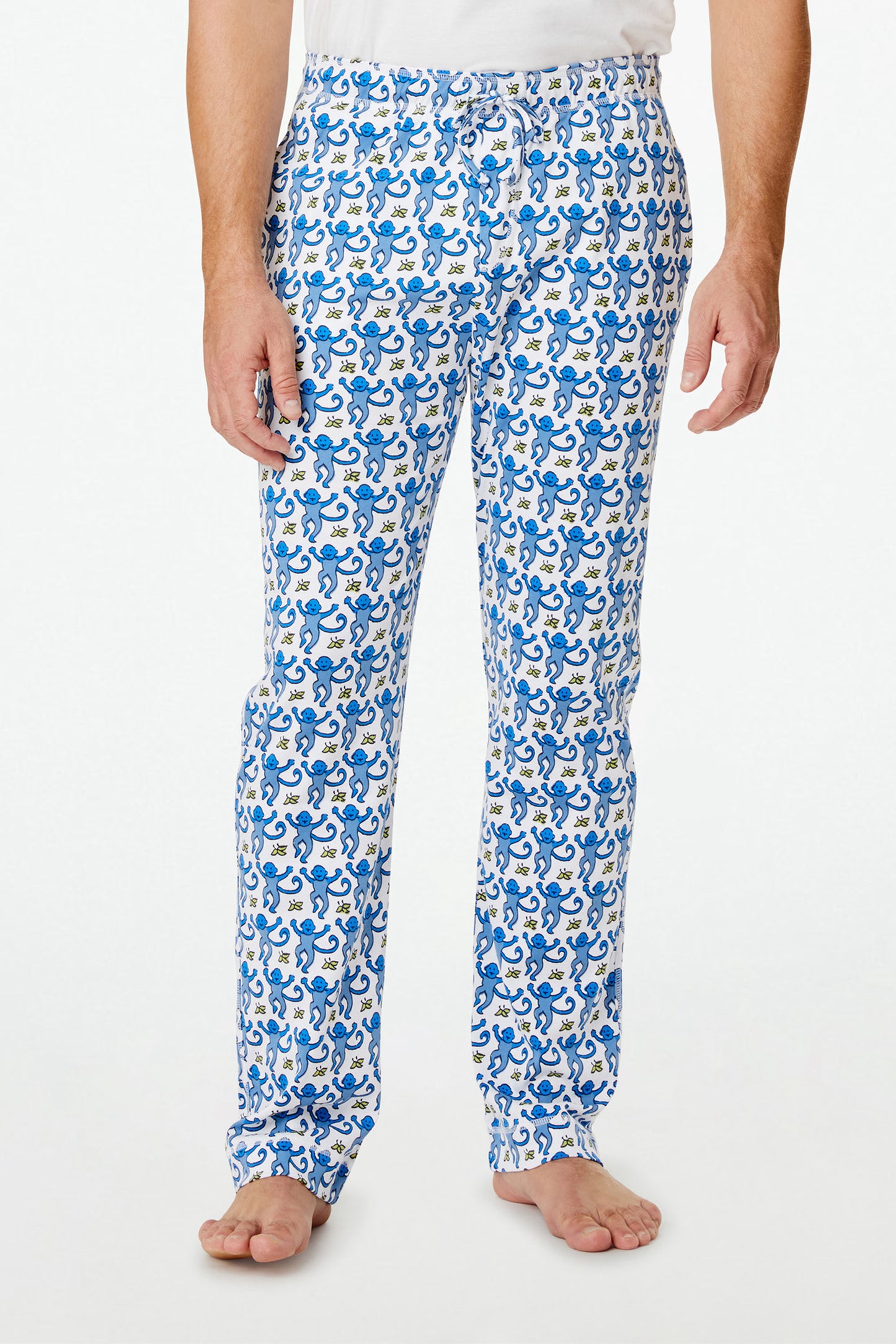 Roller Rabbit Blue Mens Monkey Simon Pant