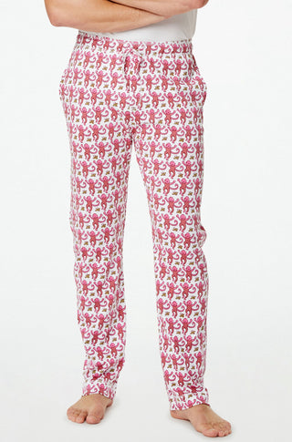 Roller Rabbit Pink Mens Monkey Simon Pant
