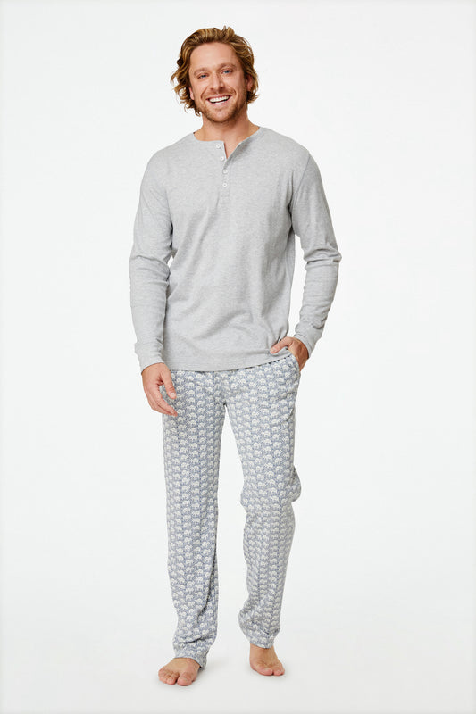 Roller Rabbit Heather Grey Mens Hathi Spencer Pajamas view 1