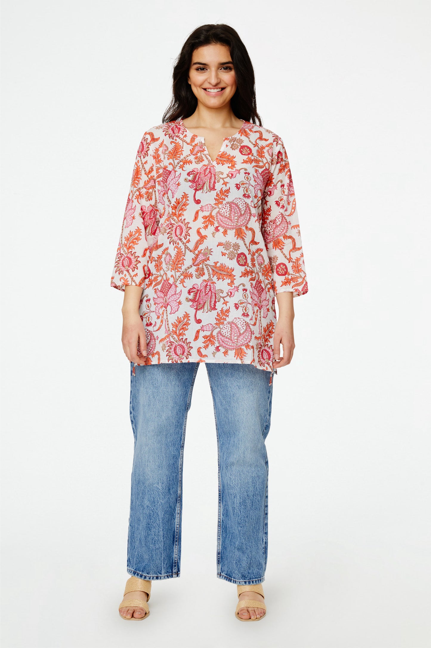 Roller Rabbit Orange Amanda Kurta view 4