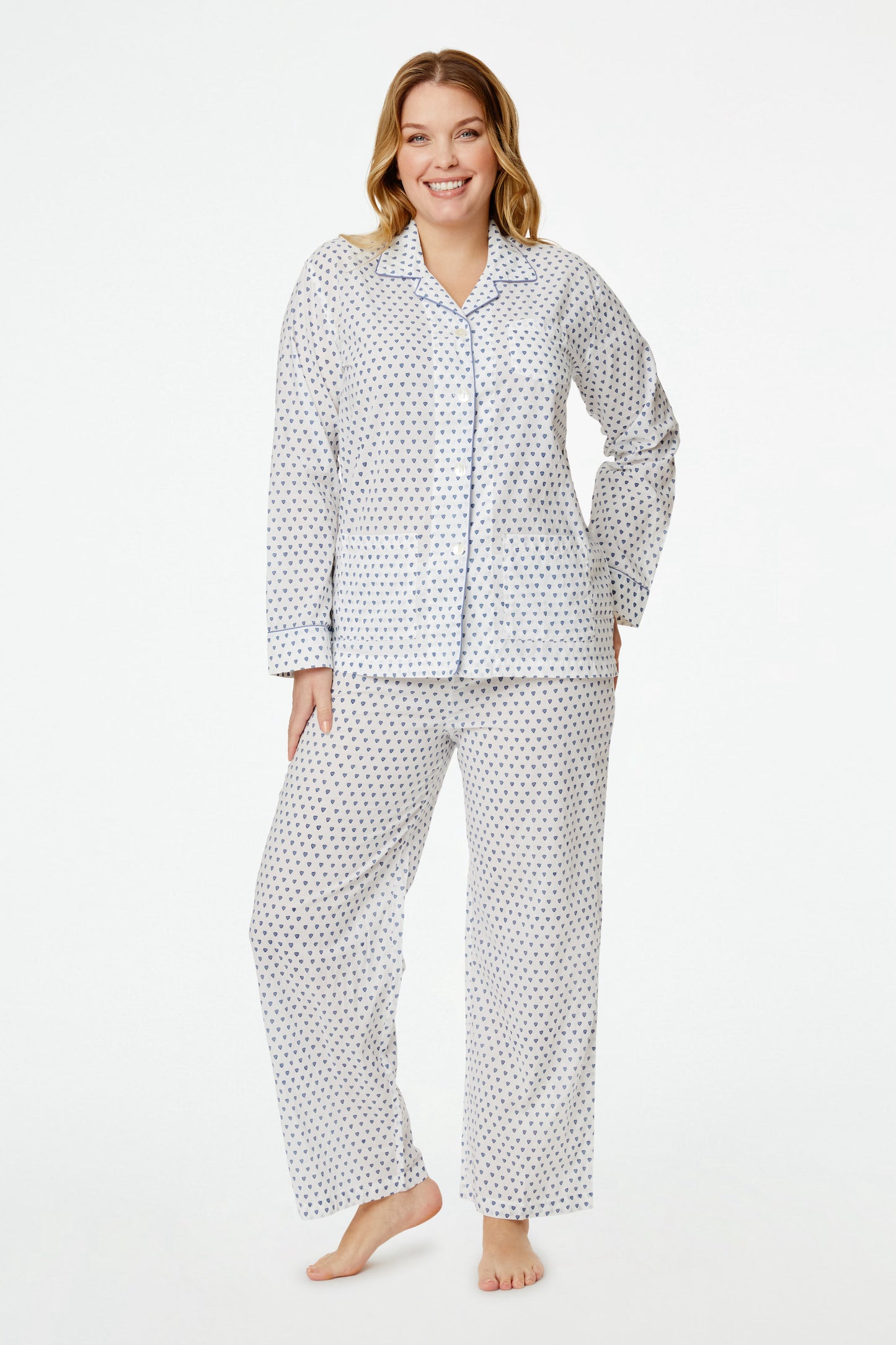 Roller Rabbit Blue Hearts Loungewear Set view 6