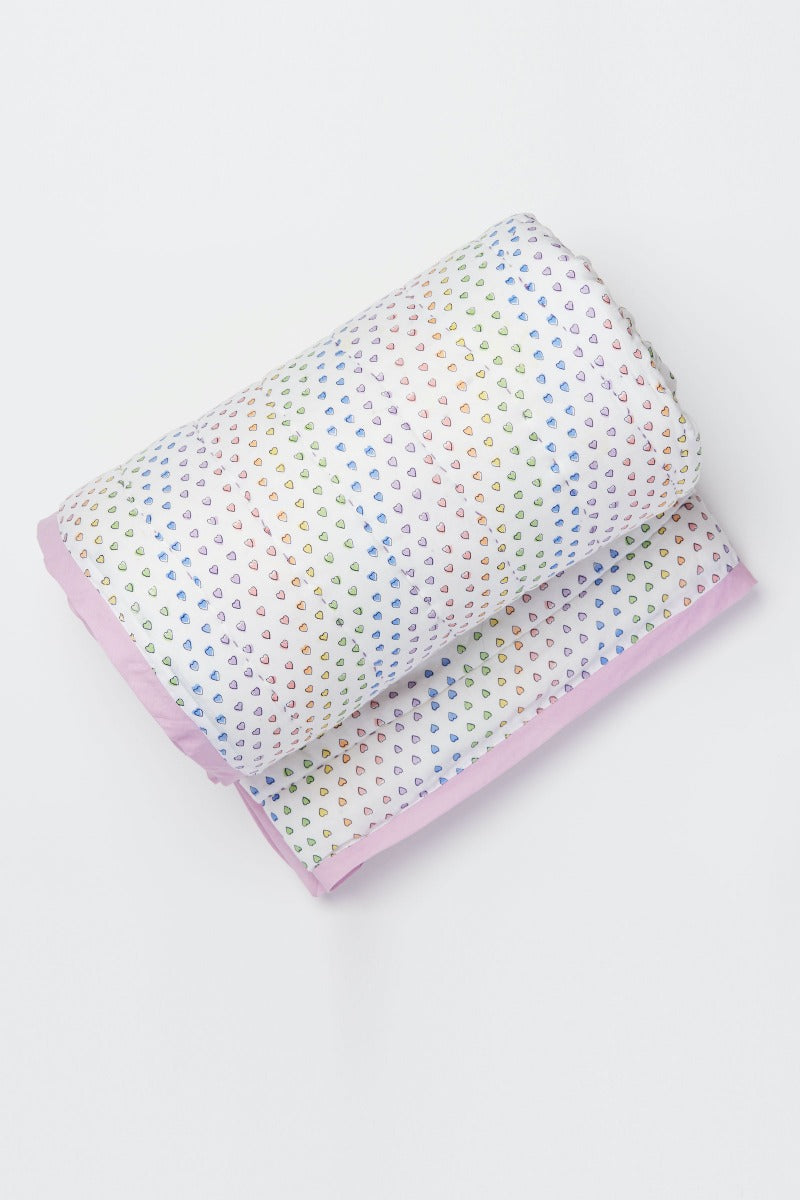 Roller Rabbit Rainbow Disco Hearts Quilt view 6