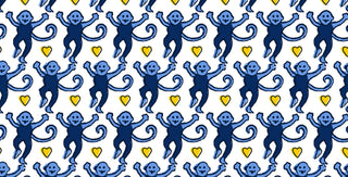 Blue and Yellow Lovely Monkey