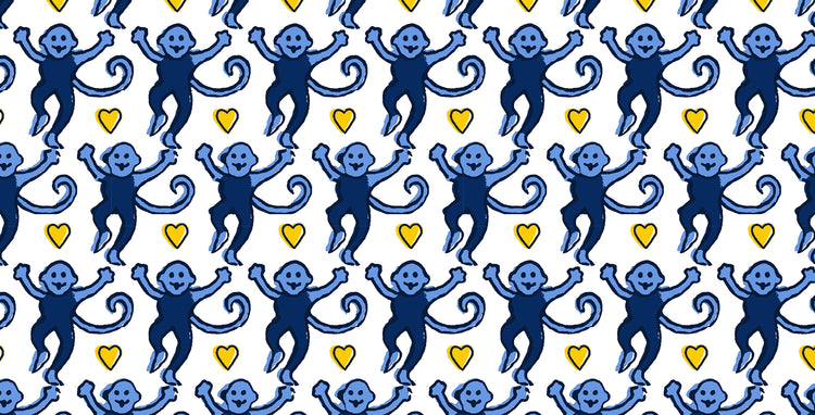 Blue and Yellow Lovely Monkey