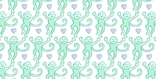 Roller Rabbit Mint Lovely Monkey