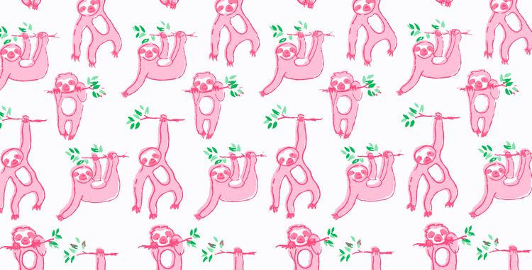 Pink Sleepy Sloth