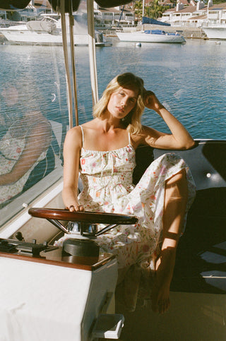 Roller Rabbit White Baroque Floral Karla Dress