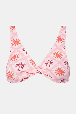 Roller Rabbit Pink Sunny Days Shelly Bikini Top