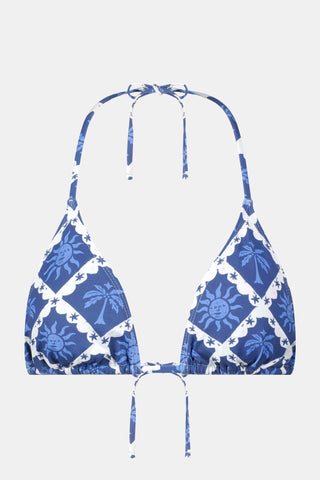 Roller Rabbit Navy Sunny Days Serena Bikini Top